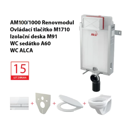 Alcaplast Alcamodul WC set 5v1 AM100/1000 kombifix na obmurovanie