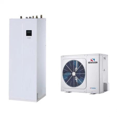 Sinclair S-THERM YUKON 6,2 kW MSH-190TB/3 + MSH-60EB R32 – Split tepelné čerpadlo vzduch-voda so zásobníkom